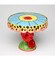 Ceramic Medium Cake Stand Leopard Print with Red Rose Flowers, Birthday Party Decor, Wedding Decor, Cafe Decor
